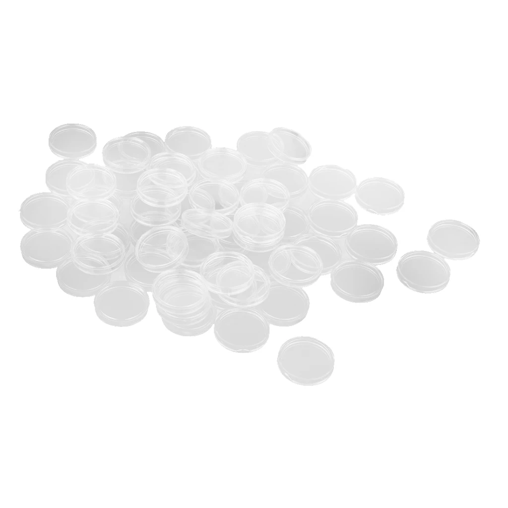 100Pcs 18mm Boxed Lighthouse Coin Capsules Coin Display Cases Transparent
