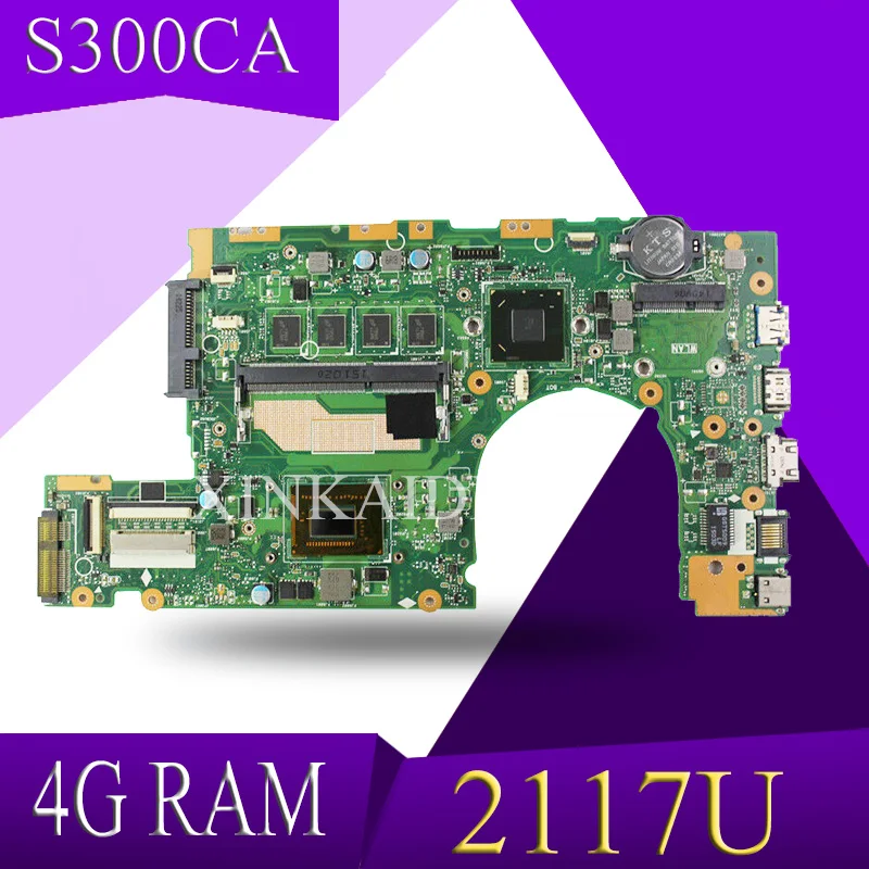 XinKaidi new motherboard S300CA For ASUS S300CA S300C VivoBook Laptop motherboard S300CA mainboard 2117U REV2.1 4G RAM XinKaidi new motherboard S300CA For ASUS S300CA S300C VivoBook Laptop motherboard S300CA mainboard 2117U REV2.1 4G RAM