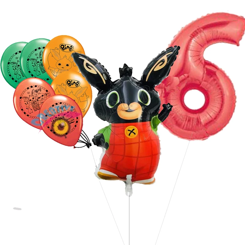 Bing Bunny Sula Elephant Balloon мультфильм кролик воздушный шар в форме животного игрушки для детей 1-й День рождения воздушные шары для украшения