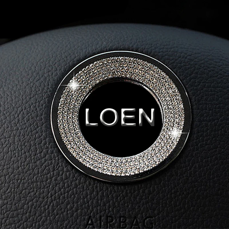 LOEN рулевого колеса автомобиля стикер с украшением в виде кристаллов Стразы