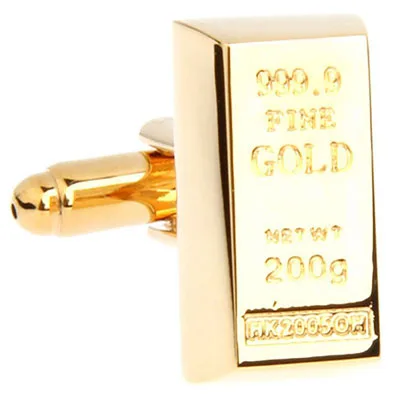 Модная Золотая Лазерная запонка в долларах 1 пара Большая акция