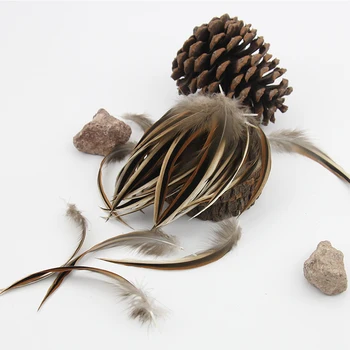 

4-6 Inch(10-15 cm)Wholesale Medium Size Curved Patterned Natural Duck Feather for Decoration