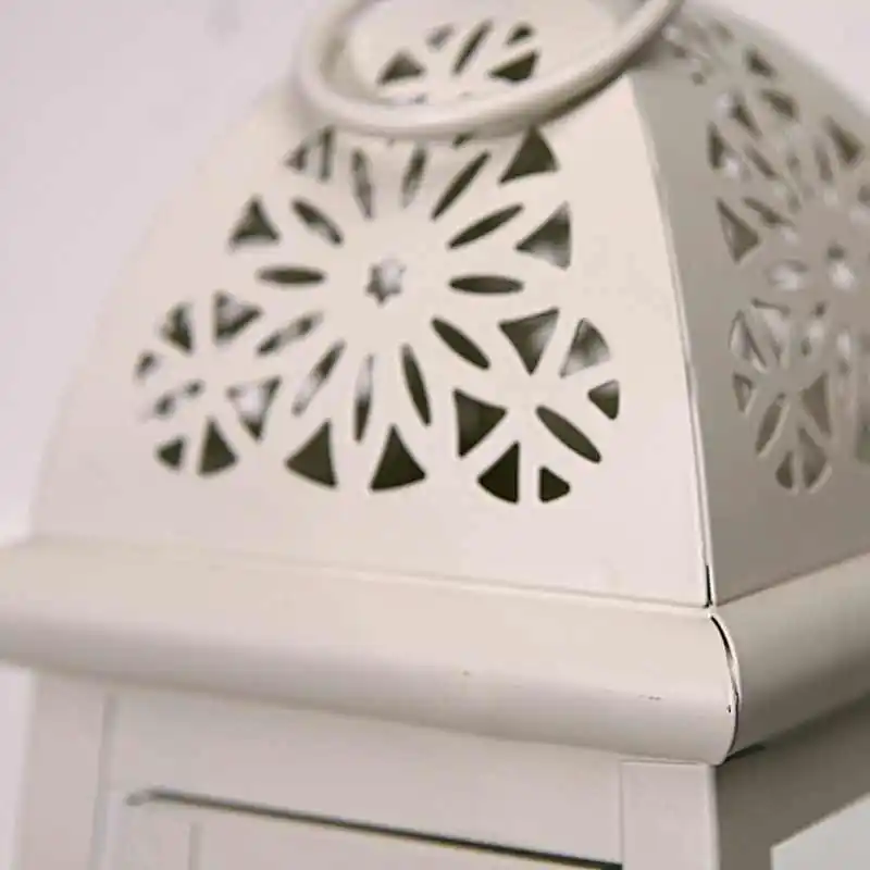 Amercian Accents Weddings Favors Two Birds On Branch Design Beige White Iron Candle Lantern with Glass Door and Sides Amercian Accents Weddings Favors Two Birds On Branch Design Beige White Iron Candle Lantern with Glass Door and Sides