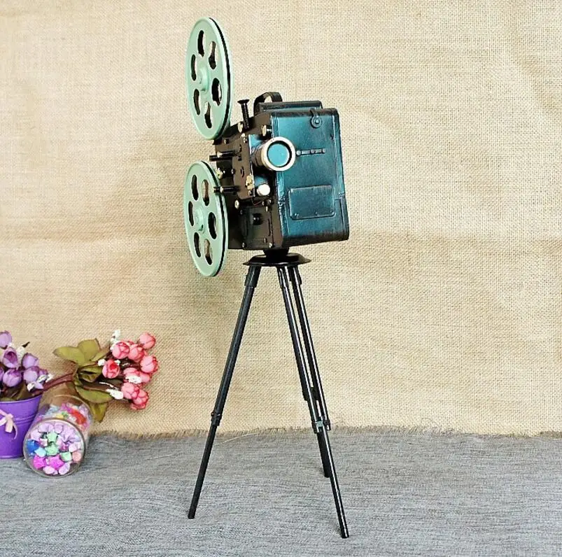 

vintage retro classic Distressed movie prop cinematograph hand-made craft model for home coffee bar ornaments decoration