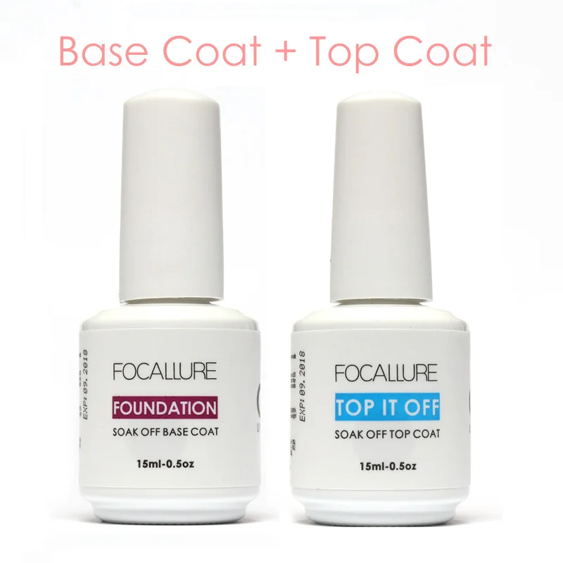 Top Coat + UV Base Coat Foundation for UV Gel Gel Polish Top it off 30 day long lasting