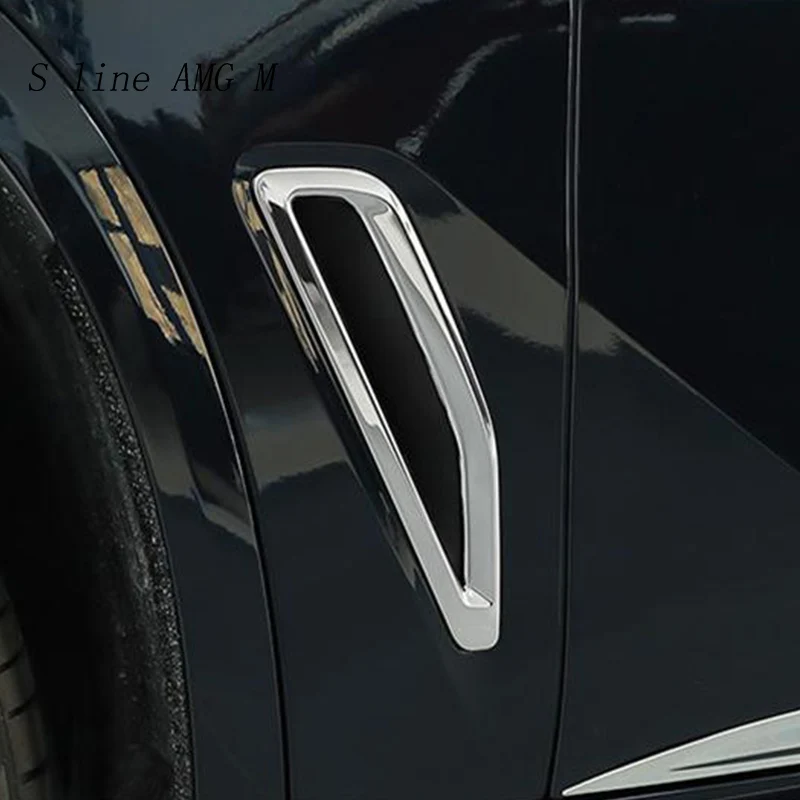 

Car Styling Auto front Side Mirror body Air Vent Covers Trim Fender decoration Stickers For BMW X5 G05 2019 Interior accessories