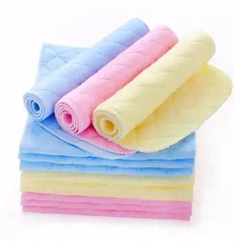 

1pcs/lot 3 Layers Ecological Cotton Soft and Breathable Baby Cloth Nappy Inserts Reusable Washable Diapers Nappy Liners for Baby