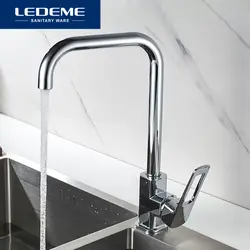 LEDEME кухонный кран на бортике с горячей и холодной водой Универсальный вращающийся смеситель для раковины овощей смесители для кухни L4067