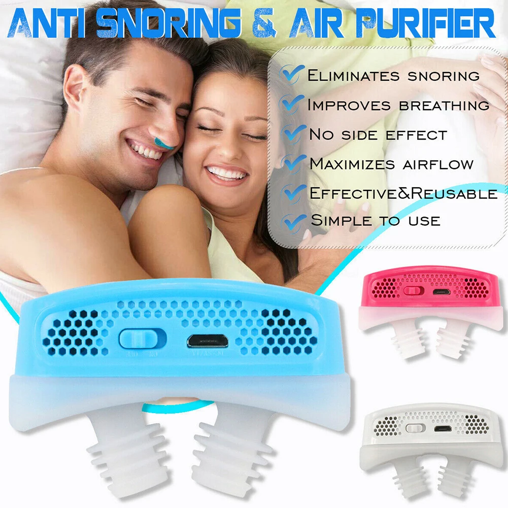 Мини-защита для остановки носовой дыхательный спальный прибор электрический портативный зажим для носа ABS прибор против храпа