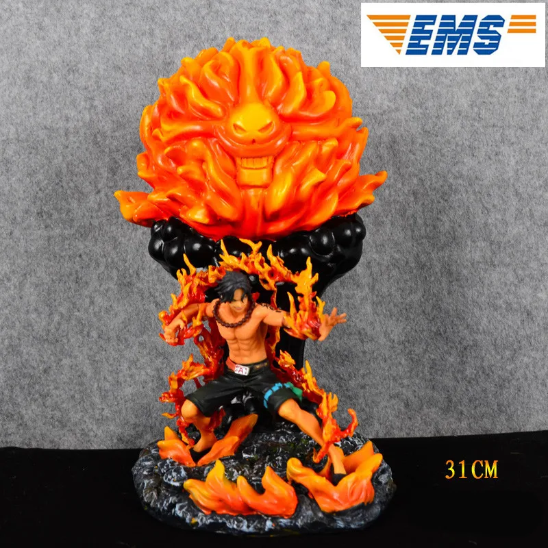 

Anime One Piece GK Fire Emperor Statue flame Fist Ace Special Effect Resin Action Figure Limited Edition Collectible Model Toy