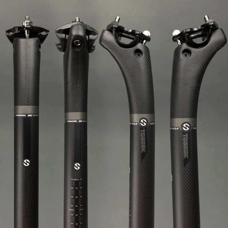 TOSEEK Full Carbon fiber road seatpost MTB bike parts carbon tube 27.2