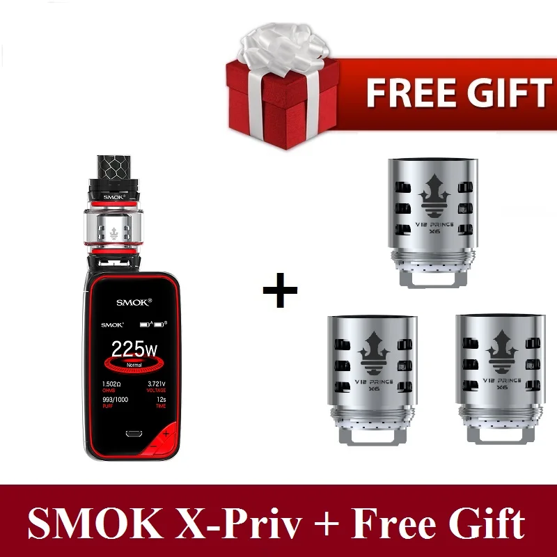 SMOK X Priv электронных сигарет Vape Комплект 18650 Батарея Mod коробка с TFV12 принц