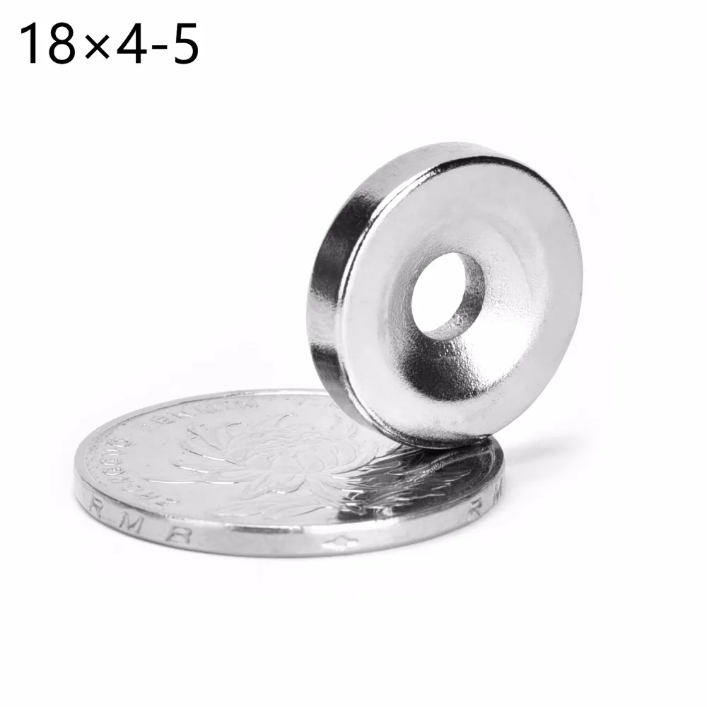 

10pcs/pack Big Strong N52 Neodymium NdFeB Magnets Rare Earth Round Disc 18x4mm hole 5mm 18*4mm 18mm x 4mm