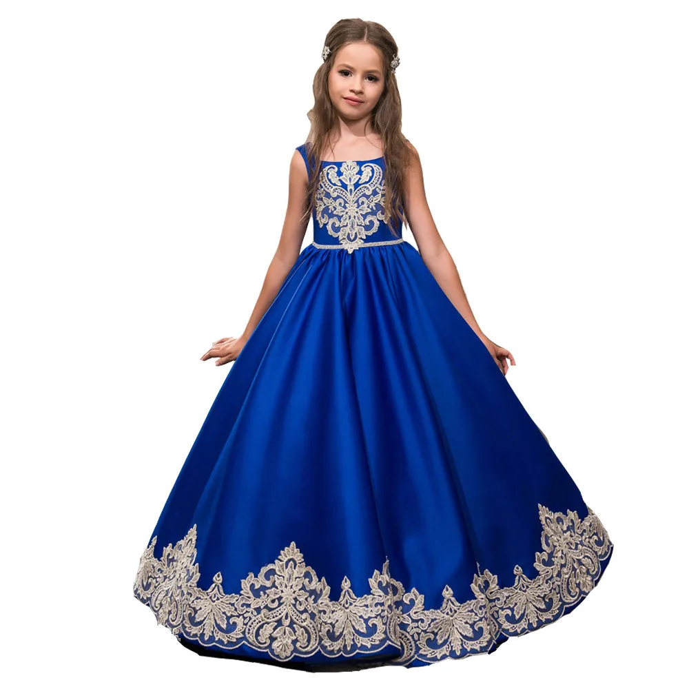 Girls Dress New Summer Mesh Girls Clothes Blue Applique Princess Dress Children Summer Clothes Baby Girls Dress цена Girls Dress New Summer Mesh Girls Clothes Blue Applique Princess Dress Children Summer Clothes Baby Girls Dress цены онлайн