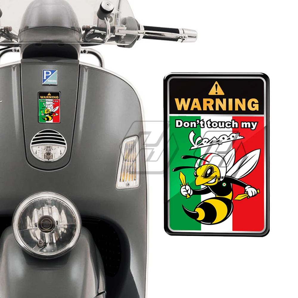 

3D Motorcycle Stickers Don't Touch My Vespa Warning Decals Case for PIAGGIO VESPA GTS GTV LX LXV 125 250 300 Ie Super