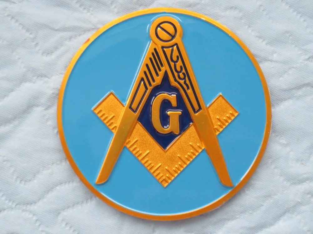 Masonic Car Emblem Badge Mason Freemason MCE8 Size 3 in Pins Badges 