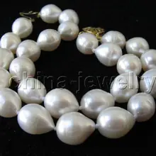 Красивая 2row " 13 мм белый барокко пресной воды жемчужный браслет благородный стиль естественно прекрасно jewe быстрая