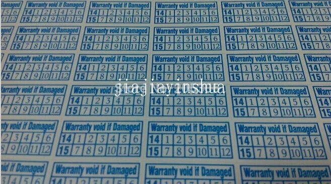 Etiqueta de Selagem se o Danificado com Anos e Meses Lote Azul Garantia Adesivo Vazio 1.5x0.8 cm Item No1005. Frete Grátis 1000 Pçs - 4 High Quality Material escolar e de escritório