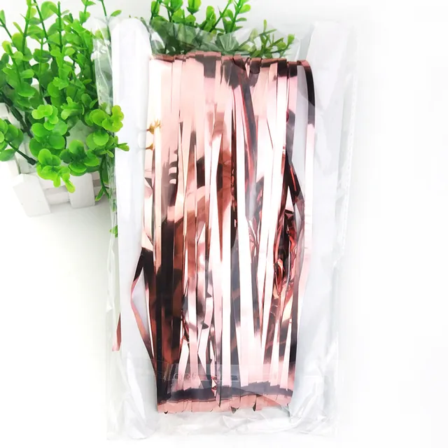 Door Wall Foil Curtains Fringe Garlands  Ribbons Backdrop Curtains 2m*1m Wedding Birthday Party Event Home Room Decor F608