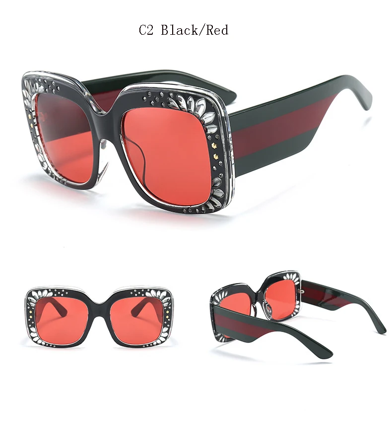 Oversize Square Frame Rhinestone Sunglasses 2018 - Trending Fashion HTB1Abs1bdbJ8KJjy1zjq6yqapXaK - Oversize Square Frame Rhinestone Sunglasses 2018 - Trending Fashion