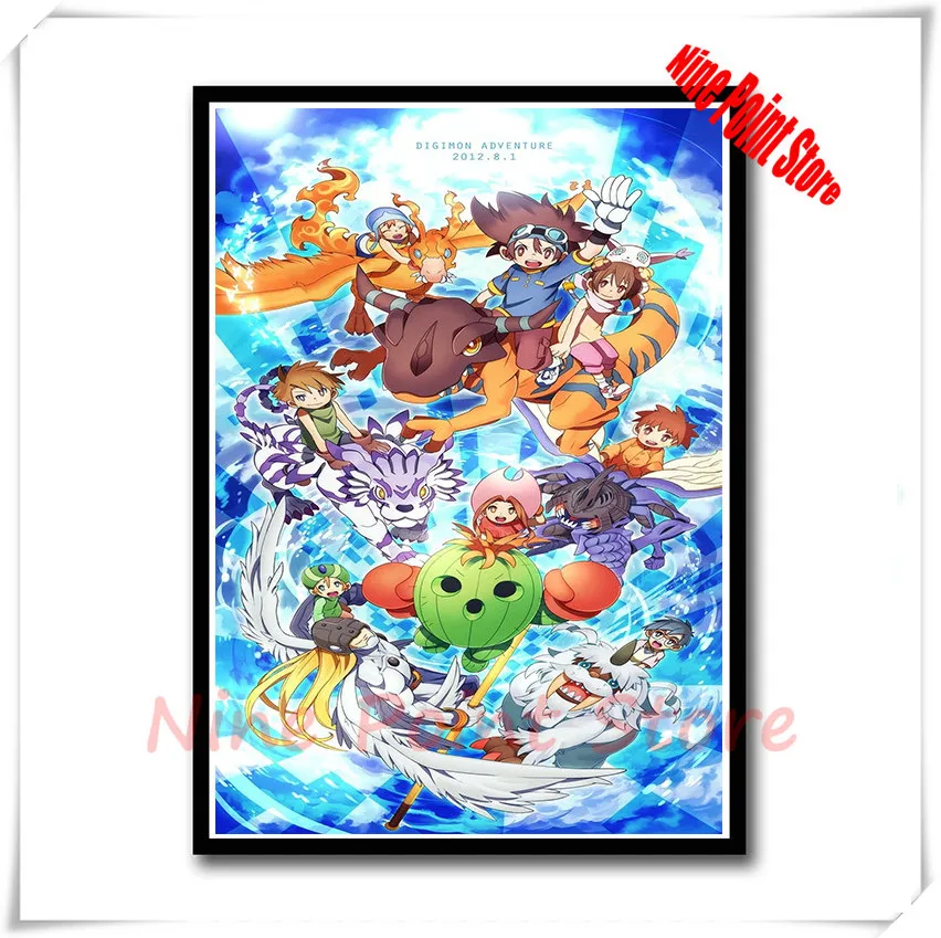 Приключения Дигимонов три бумажный плакат с аниме покрытием принты Yagami Taichi Agumon