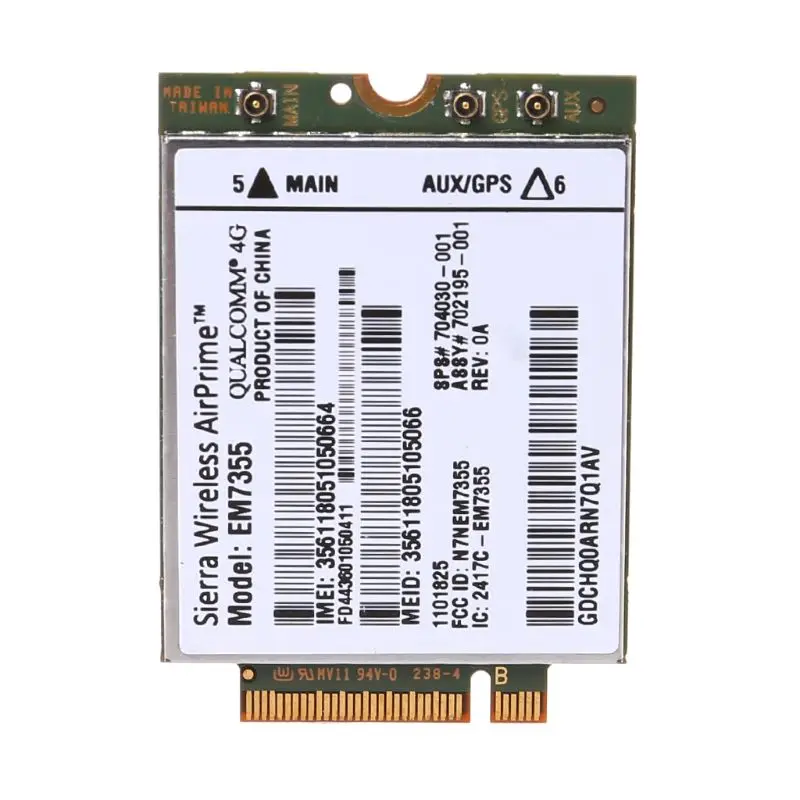 

WWAN Card Wireless WIFI Sierra For HP LT4111 EM7355 Gobi5000 4G LTE Modual NGFF M.2 HSPA WCDMA Network Cards