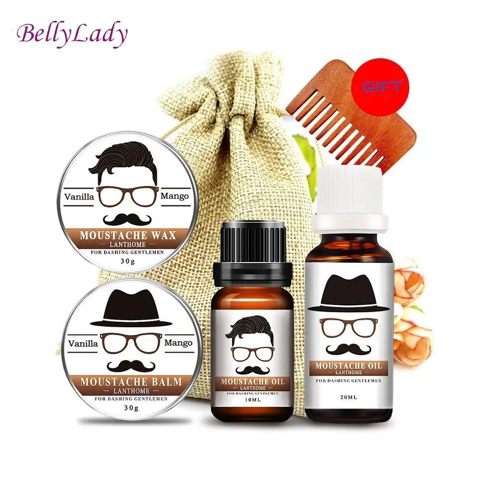 

BellyLady Beard Oil Kit Natural & Organic Beard Oil with Beard Comb hair regrowth Baldness anti hair loss treatment