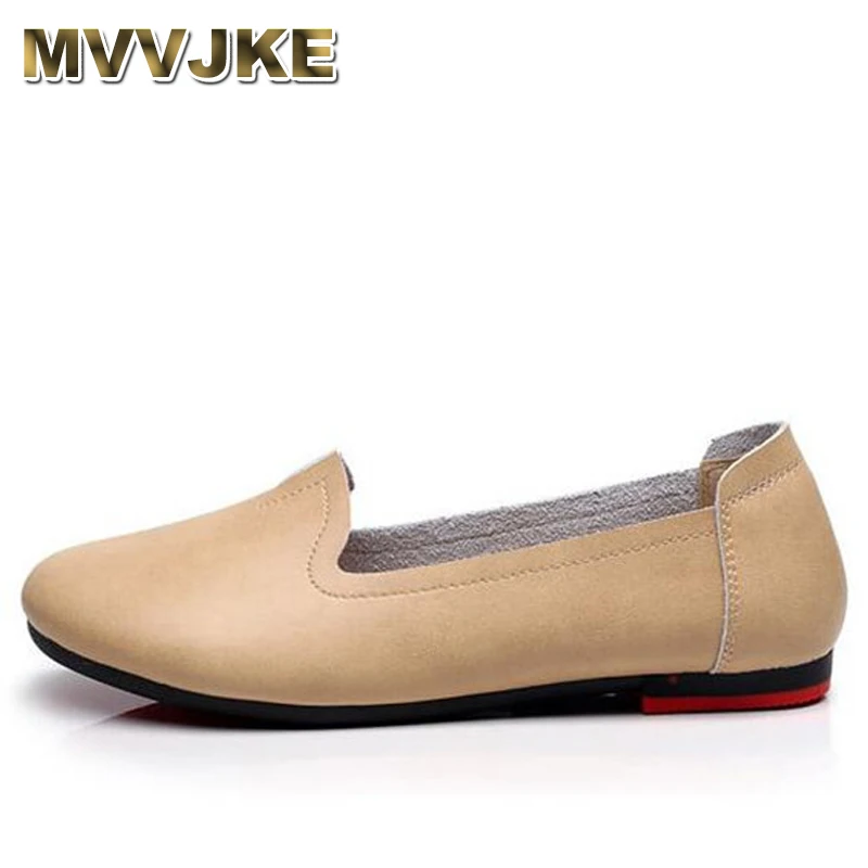 

MVVJKE Women Handmade genuine Leather shoes women Moccasins Loafers Soft Leisure Flats Female Driving Casual footwear