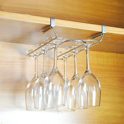 

Houmaid Kitchen Accessories Stainless Steel Wine Glass Holder Barwware Wine Glass Storage Organizer Rack