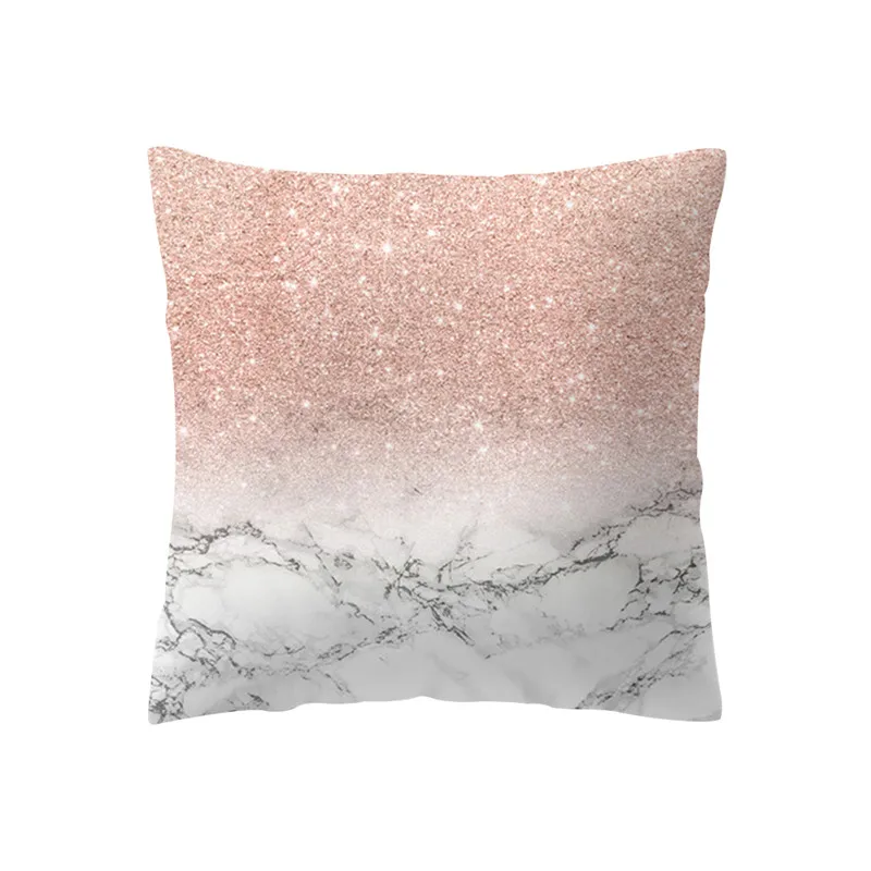 Square Peach skin cashmere Pillow Cover Rose Gold Pink Pillowcase Pillow Covers Waist Throw Cover Home Accessories W3 - Цвет: B