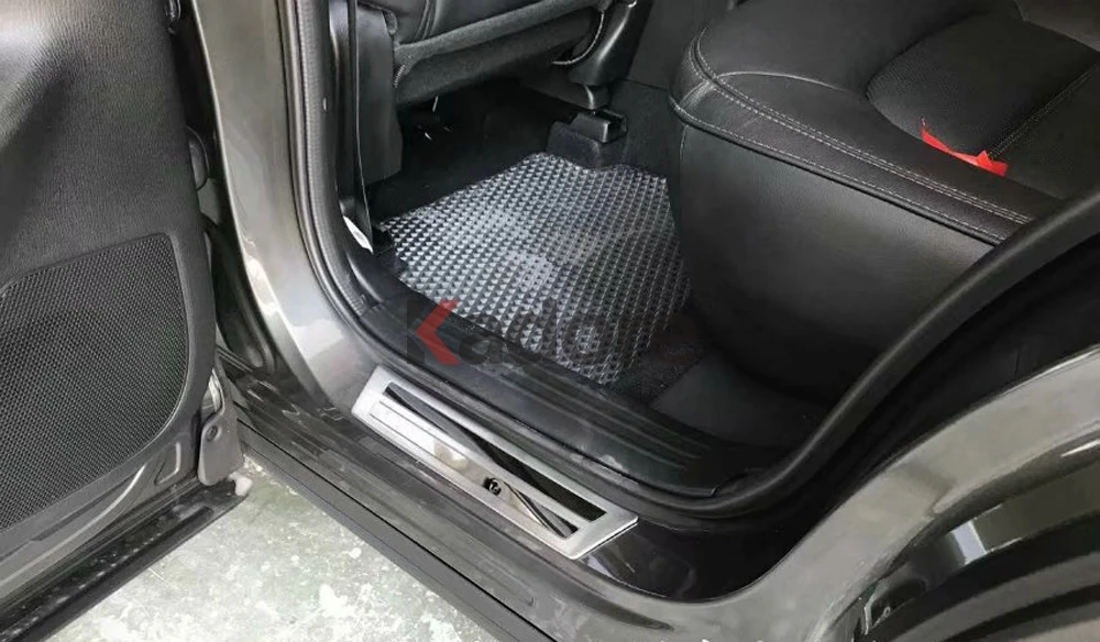 Для Mazda CX-5 CX5 KF нержавеющая сталь Пластиковая Накладка на порог Накладка протектор автомобиля аксессуары для интерьера