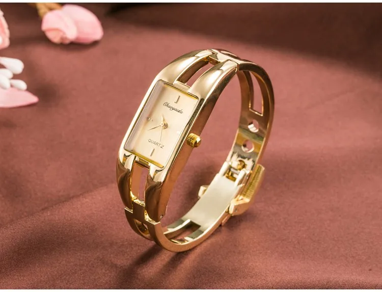 

2017 Fashion brand women fashion luxury ladies gold stainless steel watch women Dress Quartz bracelet Watch relogios femininos