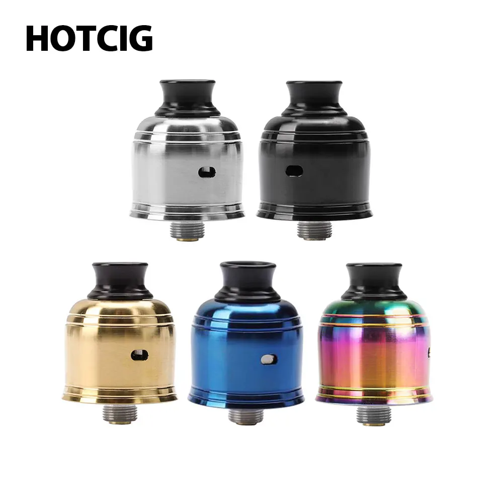 

100% Original Hotcig Castle BF RDA 22mm MTL Atomizer with Dual Post Deck & Single Coil & 510 POM Drip Tip for Squonk Box MOD
