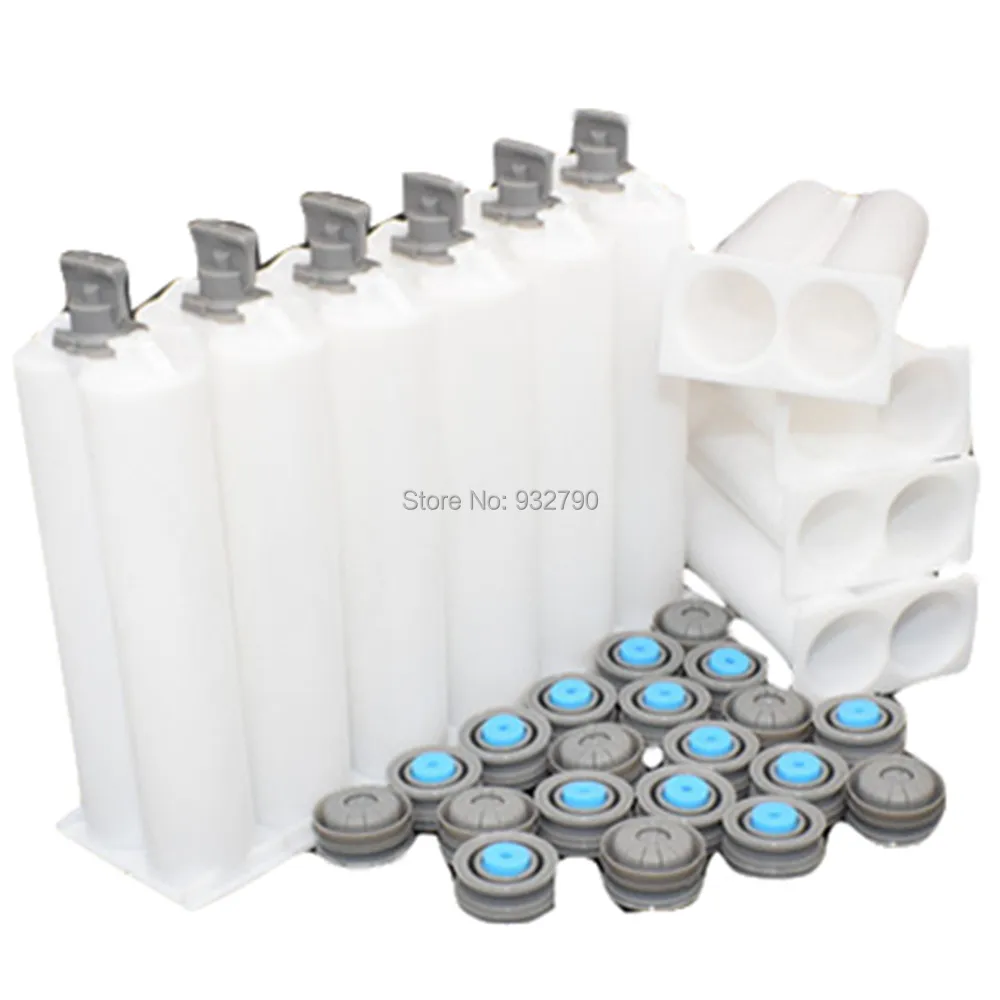 

10pcs Epoxy Resin Dispenser 50ml AB Dual Cartridge 1:1 Polyurethane Acrylics Manual Applicator Empty Dual-Barrel Cartridge