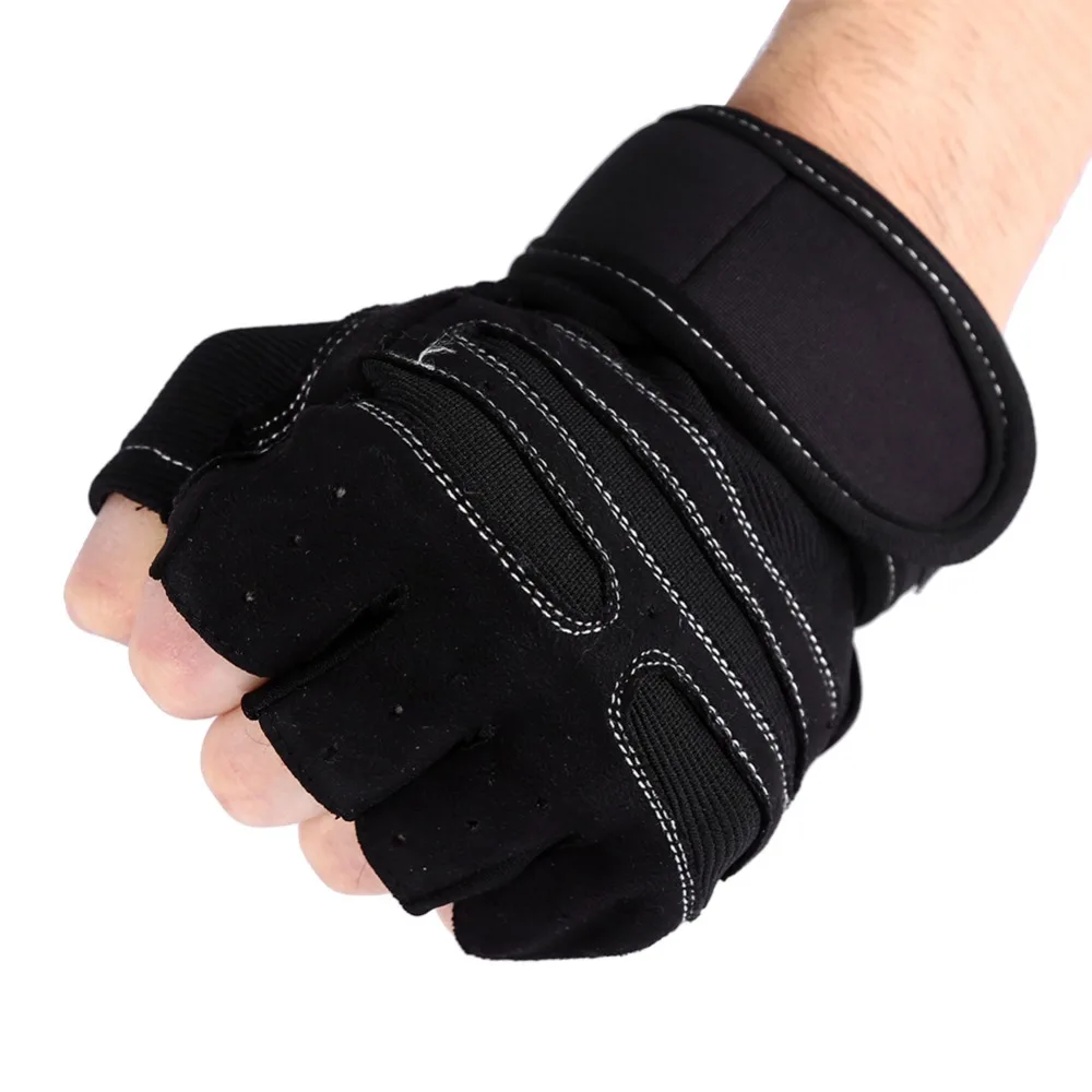 

1Pair Fitness Weight Lifting Gloves Gym Training Gloves Bar Grip Half Finger Breathable Anti Slip Exercise Cycling Wrist Wraps