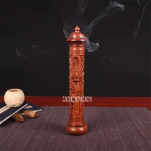 Новое поступление Ebony кислый веточка деревянный резной дракон Вертикальная курильница ручной работы кадило-ароматерапия печь круглый ладан Burne