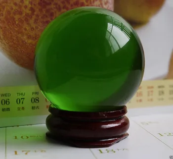 

xd j00609 40mm + Stand Rare Natural Quartz Green Crystal Healing Ball Sphere