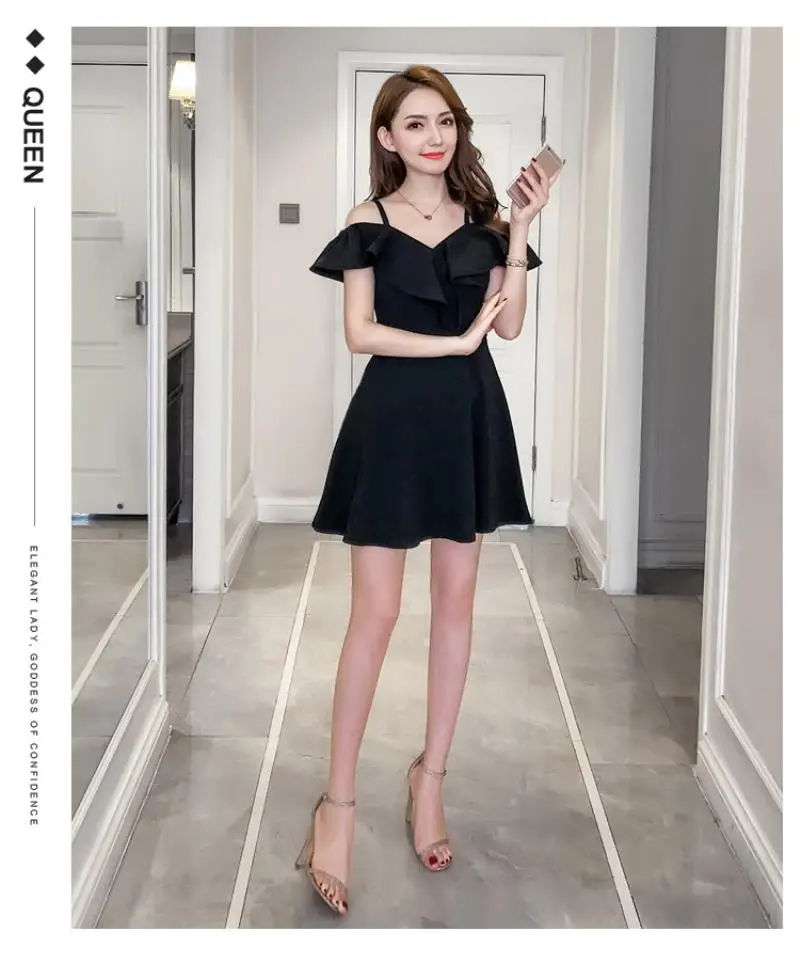 2018 NEW  Arrivals Women Summer 2018 NEW  Off Shoulder  Camisole  Dress  strapless  High waist skirt Mini   Dress Free shipping