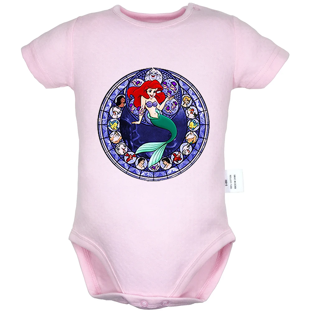 Милый мультяшный костюм принцессы Русалочки Ариэль, сексуальный дизайн тату, боди для новорожденных, комбинезон для малышей, комбинезон, одежда из хлопка - Цвет: YdBSP189D