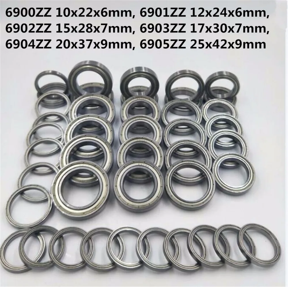 

20pcs 6900ZZ 6901ZZ 6902ZZ 6903ZZ Metal Shielded Bearing Ball Bearings