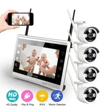 4CH NVR WIFI CCTV Security Camera System 4PCS 960P HD Outdoor Wireless CCTV Kit Video Surveillance System P2P ONVIF