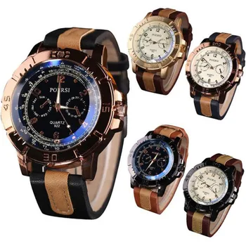 

Luxury Men's Watches Analog Quartz Faux Leather Sport Wrist Dress Watch