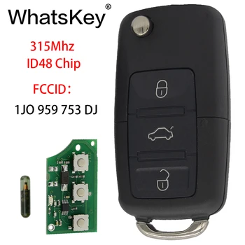 

WhatsKey Remote Key 315Mhz ID48 Chip For Volkswagen VW Beetle Bora Passat B5 Golf 1JO 959 753 DJ Hella 1J0959753DJ/5FA009259-55