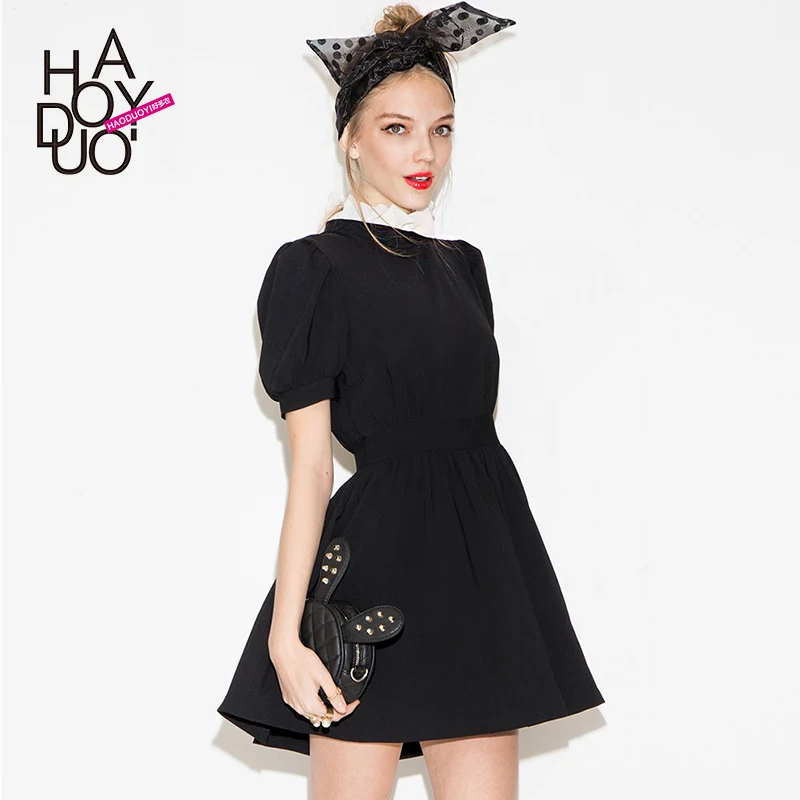 2016 British Style Vintage font b Black b font Elegant font b Dress b font Ladies