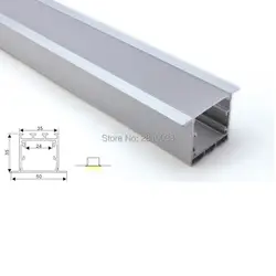 10x1 м Наборы для ухода за кожей/lot светодиодный алюминиевый профиль 1 mt и т светодиодный алюминиевый каналов для потолка или встраиваемые