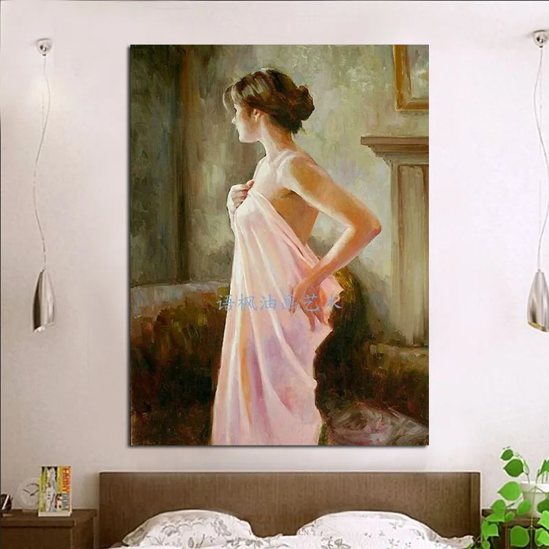 

Hand-painted portrait beautiful woman decorative wall pictures oil painting canvas art home decor gift wall decor