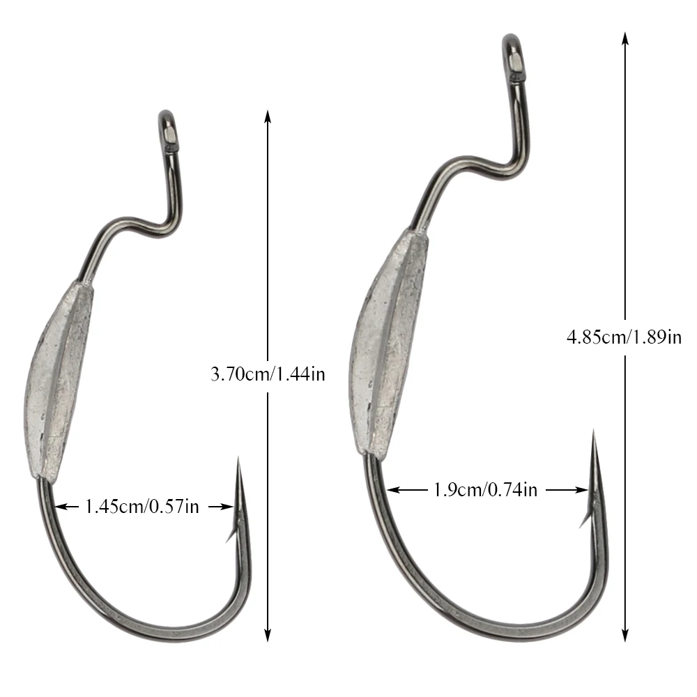 20 шт. рыболовные крючки с зазубринами 1 # 2/0 #|lead offset hook|offset hookfishing hook |