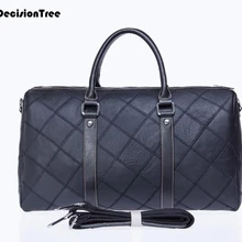 Новая Изысканная Мужская Дорожная сумка из натуральной кожи, Модная Портативная вместительная сумка для багажа, ретро вещевой мешок C257