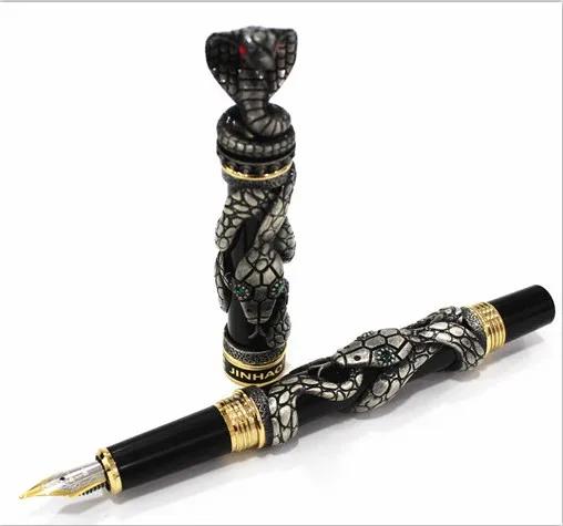 

JINHAO OLD GREY SNAKE YEAR COMMEMORATE MEDIUM 18KGP NIB FOUNTAIN PEN JINHAO BOX FOR CHOOSE FREE SHIPPING