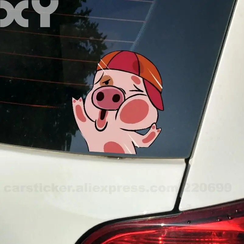 Waterproof Jdm Car Stickers on Car Styling Car Window Pig Sticker Decals Drop Shipping